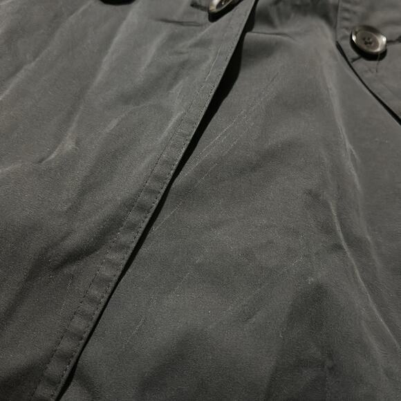 LONDON FOG‎ Black Double Breasted Button Up Trench Coat Jacket Size Small - Picture 9 of 9